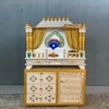 D'Dass Dark Polish Mdf and Sheesham  Wall Hanging Wooden Temple For Pooja