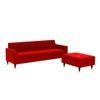 Deeplac Sectional Fabric Sofa - Red