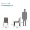 Galatea Dining Chair Set Of 2 Teak In American Walnut Finish With Grey Colour Fabric