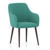 Owen Fabric Lounge Chair in Aqua Blue Colour