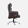 Martian Premium Leatherette Chair In Brown Colour