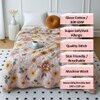 Pink Floral 300 Cms Cotton Double Bed Size Comforter From Threads