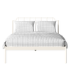 Hackney Metal Non Storage King Bed in Glossy Ivory Finish
