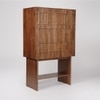 Rushden Solid Wood Bar Cabinet in Brown Colour