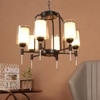 Eliante Chandelier, Mild Steel, 6 Light - Modern Ceiling Fixture For Living Room Or Dining Room
