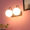 Eliante Modern Wall Lights Mild Steel, Glass & Glass Material Brown, Gold & White Finish