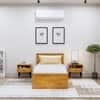 Hexa Engineered Wood Modern Single Bed With Headboard With Storage In Giant Wood