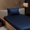Stoa Paris 300TC UltrSatin Single Bedsheet Set Satin Single Mystique Blue