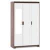 Miller 3 Door Wardrobe With Mirror and Lock in Two Tone Finish