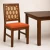 Globally Indian Helene Solid Sheesham Wood 6 Seater Dining Table Set 6 Chairs Navy Blue