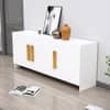 Hexa Red Multipurpose Storage Cabinet With 3 Door in Frosty White Colour