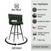 Doe Buck Presley Braided Faux Leather Bar Stool in Green Colour