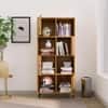 Hexa Engineered Wood Bookshelf Multipurpose Storage Rack in Giant Wood and Frosty White