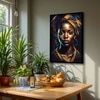 The Castle Decor Abstract African Woman Wall Art Framed Painting 20x30 Inch