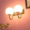 Eliante Modern Wall Lights Mild Steel, Glass & Glass Material Brown, Gold & White Finish