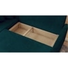 Wego 3 Seater RHS Pull Out Sofa cum Bed  in Blue Colour