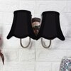 Devansh Dual Steel Metal  Wallmounted Lamp With Cotton Steel Metal  Shade