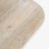 Linn Pearl Solid Wood Side Table in White Colour