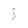 Alita 3-light Amber lustere Glass Brass Edge Pendant Cluster