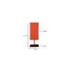 Elliott Orange cotton table lamp with Square Brown Wood Base