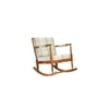 Silzar Solid Wood Lounge Chair In Biege Colour