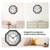 Octagonal Wooden Wall Clock with Bold Numbers