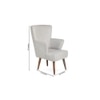 Melinoe Solid Wood Lounge Chair In Grey Colour