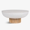 Kaba Solid Wood Coffee Table in White Colour