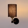Devansh Metal Electric Wall Light in Black Colour with Black Shade Count of 1 Light