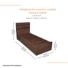 Maverick Engineered Wood Single Bed With Head Board Storage in Columbian Walnut Finish