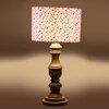Devansh Multicolor Cotton Table Lamp With  Wood Natural Base (7X17.5 Inches)-16