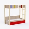 Pine Tree Single Size Bunk Bed In Oak Colour