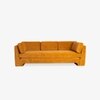 Arrow Fabric Three Seater Sofa in Brown Colour