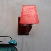 Devansh Solid Wood Electric Wall Light in Pink Colour with Pink Shade Count of 1 Light