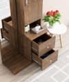 Hexa Red Wooden Dressing Table in Flower Wenge Colour