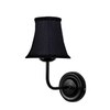 Devansh Black Wall Mounted Lamp With Black  Cotton Shade