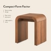Quinn Solid Wood Side Table in Amber Walnut Finish