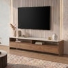 Tavo Solid Wood and Toronto TV Unit In Antique Amber Finish