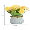 Blue Planter With Artificial Flowers
