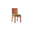 Atlas Dining Chairs Set Of 2 Finish Honey Colour Avocado Green