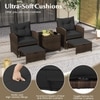 Carry Bird Wicker Patio Furniture Outdoor Balcony Chairs In Brown And Black Colour