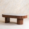 Doric Solid Wood Coffee Table in Brown Colour