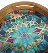 Artisan Mandala Tray Set – Vibrant Blue & Gold Design (Set of 2)