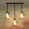 Devansh Solid Wood Electric Wall Light in Brown Colour with Maroon Shade Count of 1 Light