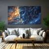 The Castle Decor Lord Shiva Wall Painting Wooden Framed 27x48 Inch (Style 11)
