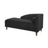 Korslund Velvet Chaise Launger in Balck Colour