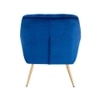 Brodie Metal Accent Chair in Blue Colour