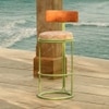 Dastoori Stainless Steel Outdoor Bar Stool in Beige Colour