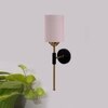 Devansh Metal Electric Wall Light in Black Colour with Grey Shade Count of 1 Light