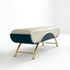 The Soho Cradle Metal Bench in White Finish